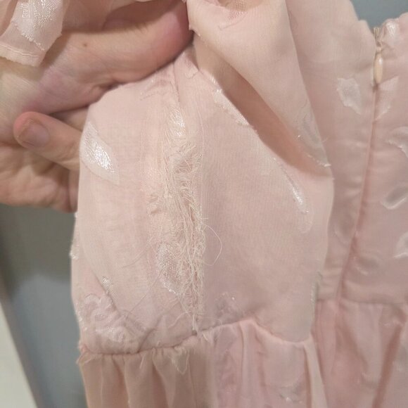 Lulus Pastel Pink Puff Sleeve Maxi Dress 1X | Romantic Vibes - Picture 9 of 16